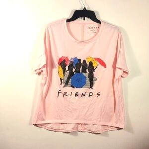 Friends TV Show Pink Graphic T-Shirt Tee Size Large